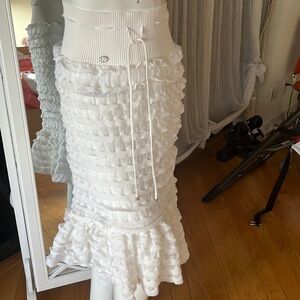 Authentic Chanel Fabulous fabric layered Chanel look sheer skirt + free top of